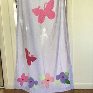 Butterfly Purple/White Polka Dot Curtain Decor Window Curtains (2)